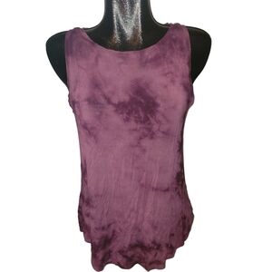 American Eagle Burgundy Tie-dyed Sleeveless Top M